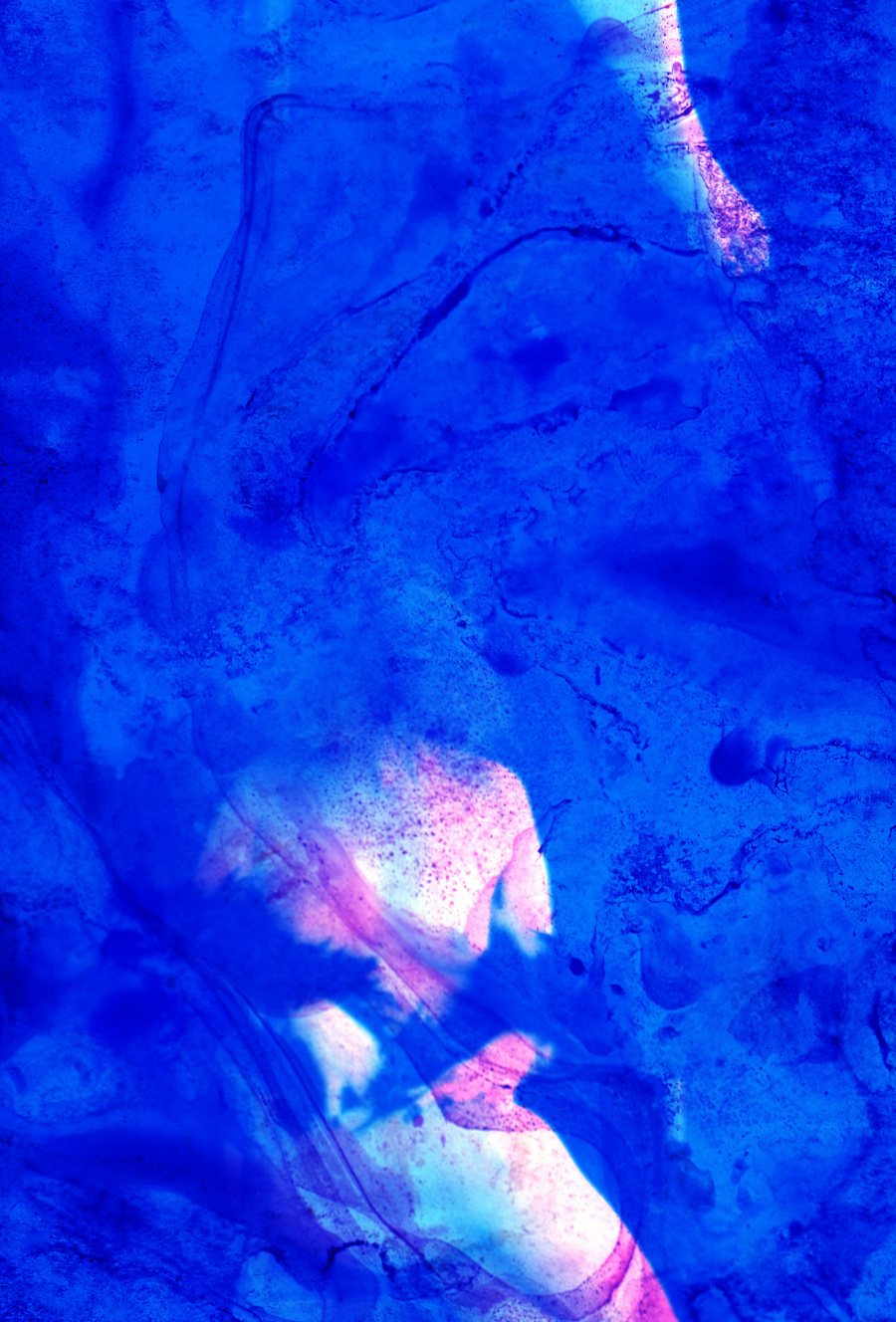 Abstract with scanograph - Blue Body and Leg